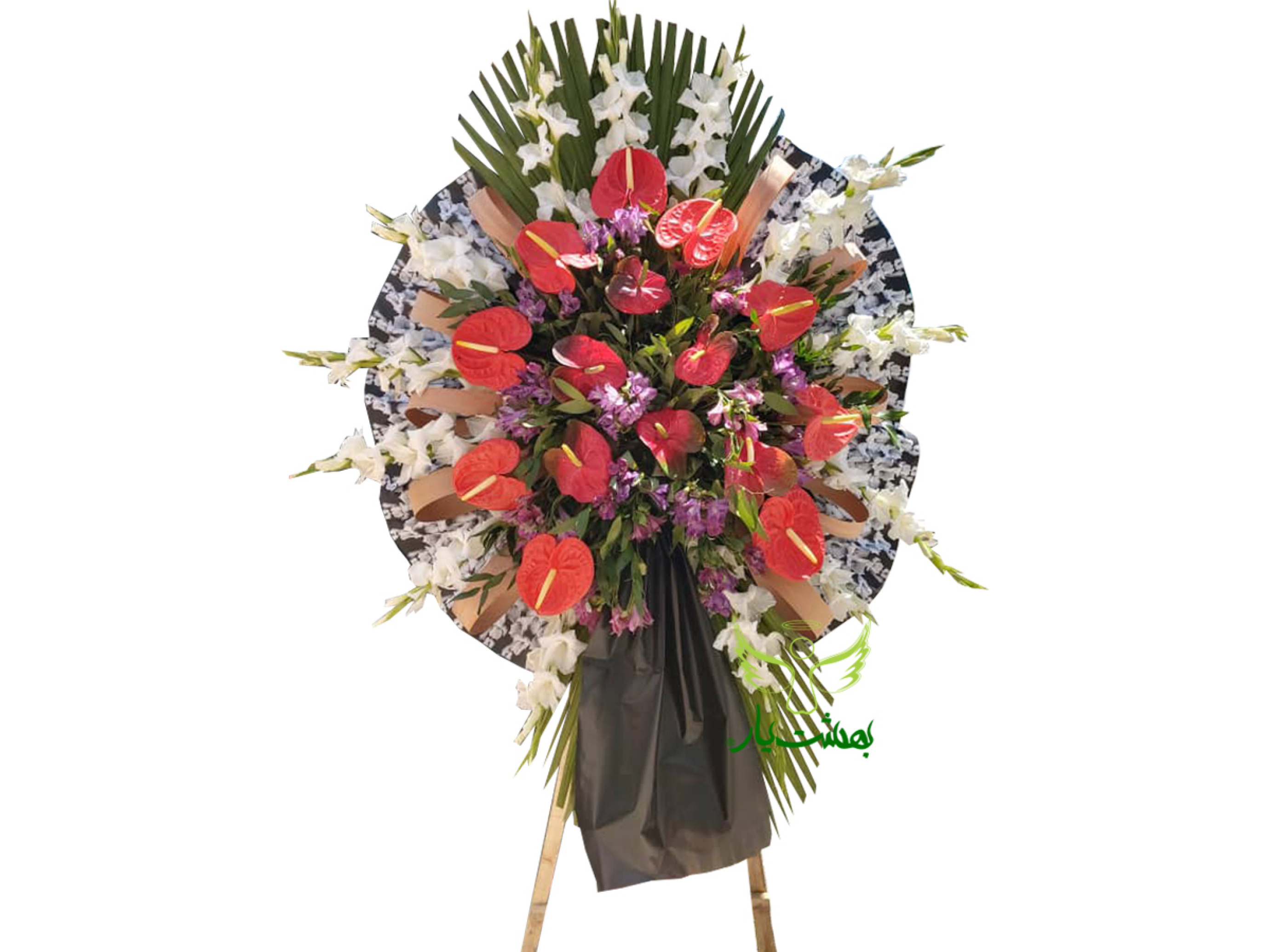  تاج گل ارزان یک طبقه مراسم ختم در بهشت زهرا خرید در بهشت یار 