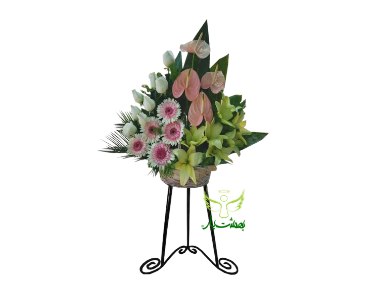 خرید اینترنتی جدیدترین طراحی سبد گل مزار در بهشت یار